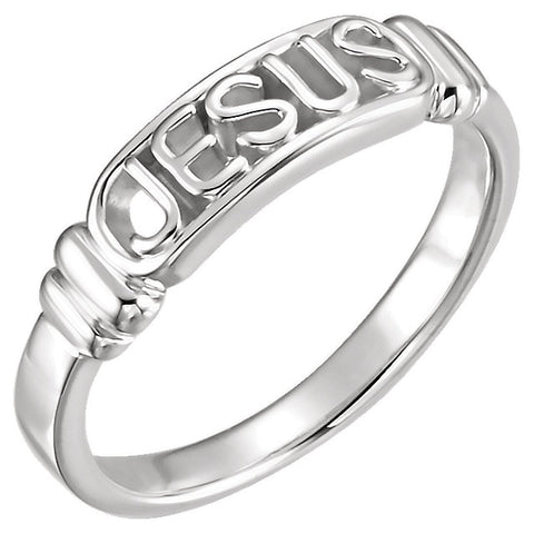 10k Yellow Gold IN THE NAME OF JESUS CHASTITY RING W/BOX, Size 8