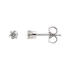 1/5 CTW Diamond Friction Post Stud Earrings in 14K White Gold