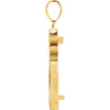 14k Yellow Gold 30x2.7mm Tab Back Coin Frame Pendant for Canadian 1 Ounce Maple Leaf