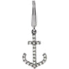 1/8 CTW Diamond Anchor Charm in 14K White Gold