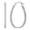 Pair of 1 CTTW Platinum Diamond Inside/Outside Hoop Earrings