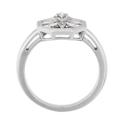 Sterling Silver .03 CTW Diamond Ring Size 7