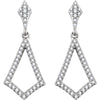 14k White Gold 1/4 CTW Diamond Earrings