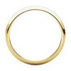 14k Yellow Gold 2.5mm Half Round Tapered Band, Size 8.5