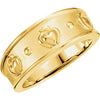 Claddagh Design Band in 14k Yellow Gold ( Size 6 )