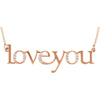 14k Rose Gold 0.08 ctw. Diamond "Love You" 18-inch Necklace