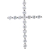14K White Gold 1.50 CTW Complete Diamond Cross Pendant