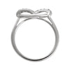 Sterling Silver .08 CTW Diamond Ring, Size 7