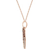 14k Rose Gold 1/2 CTW Diamond Heart 18" Necklace