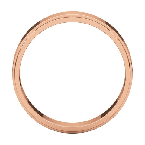 14k Rose Gold 5mm Flat Edge Band, Size 9.5