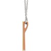 14K White & Rose Gold & Yellow Triple Bar Necklace
