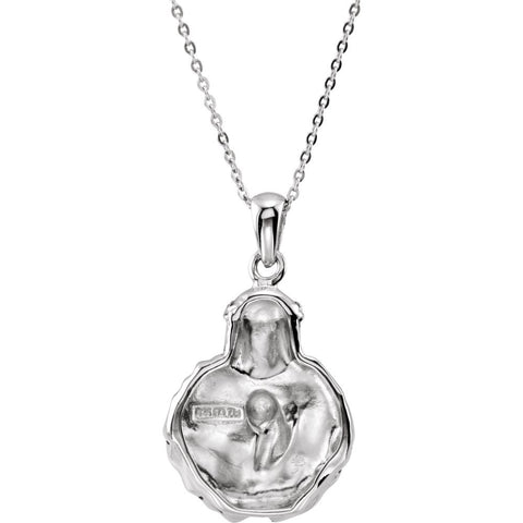 Sterling Silver God's Embrace of Love 18" Girl Necklace