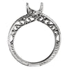 14k White Gold 4-Prong Solitaire Engagement Ring or Band, Size 6