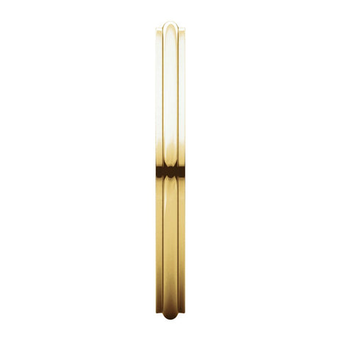 14k Yellow Gold 2mm Half Round Edge Band, Size 6.5