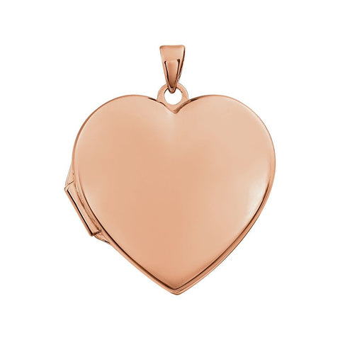 14k Rose Gold Heart Locket