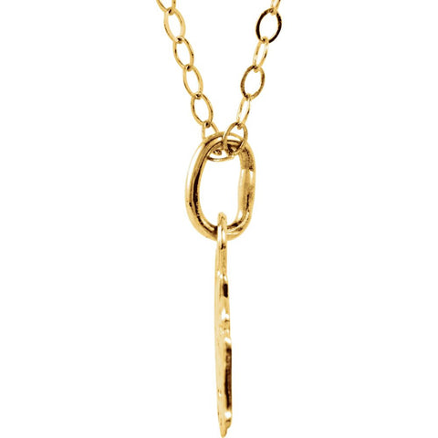 14k Yellow Gold "Little Angel" Pendant with 15" Chain