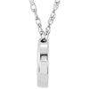 Sterling Silver 10mm Circle 18" Necklace