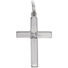 Diamond Cross Pendant in 14K White Gold