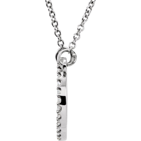 14k White Gold 1/6 CTW Diamond 16" Necklace