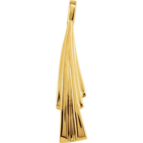 14k Yellow Gold Freeform Pendant