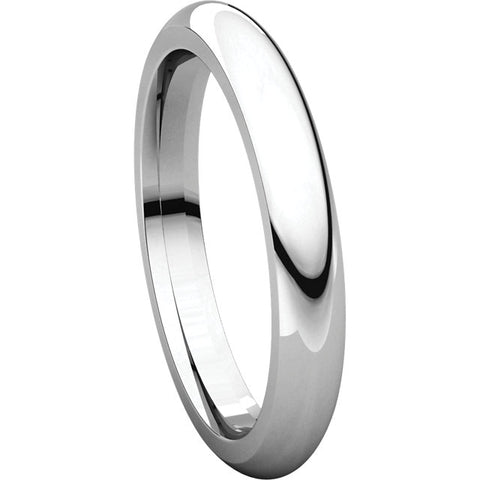 Sterling Silver 3mm Comfort Fit Band, Size 11