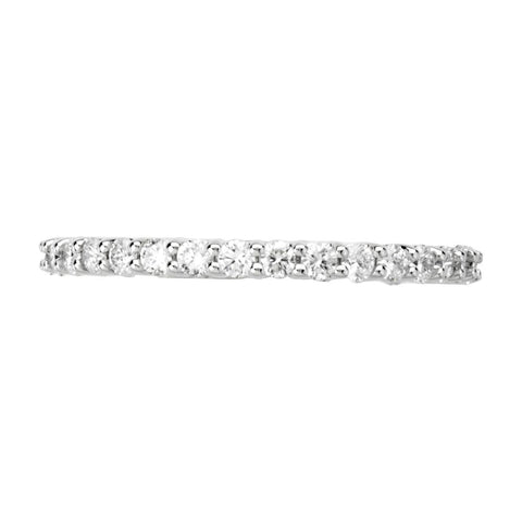 14k White Gold 1 CTW Diamond Eternity Band Size 5