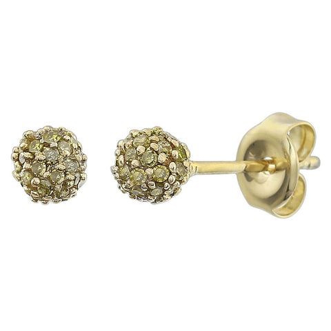 14k Yellow Gold 1/3 CTW Yellow Diamond Earrings