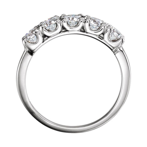 Platinum 1 1/4 CTW Diamond Anniversary Band, Size 6