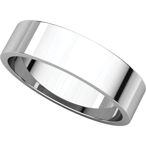 Sterling Silver 5mm Flat Band, Size 8