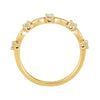 14k Yellow Gold 1/5 CTW Diamond Granulated Stackable Ring Size 7