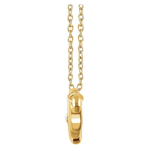 14k Yellow Gold Heartbeat 16-18" Necklace