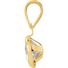 14k Yellow Gold April CZ Birthstone Pendant