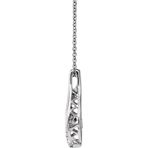 14k White Gold 1/4 CTW Diamond 16-18" Mystara® Necklace
