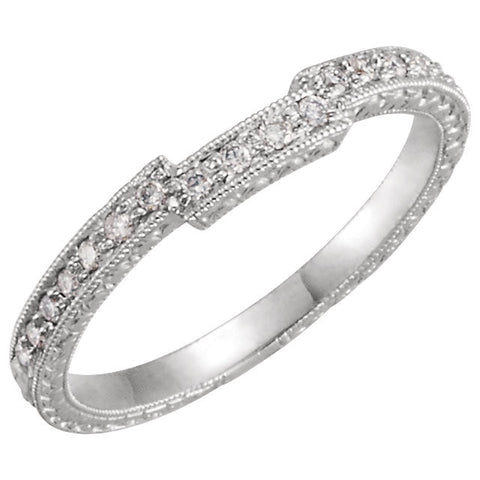 Platinum 1/8 CTW Diamond Band, Size 6