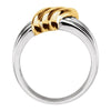 14k White Gold Fashion Ring, Size 7