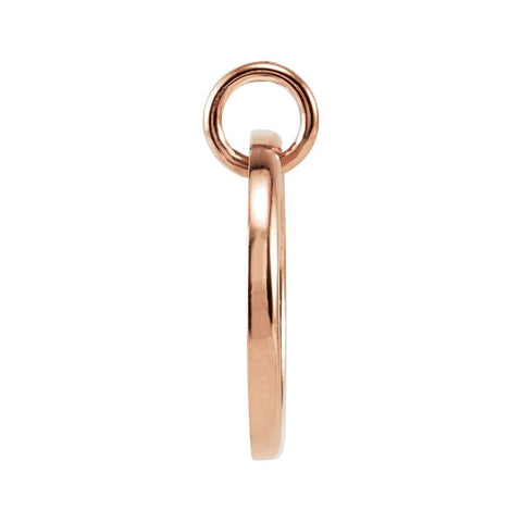 14k Rose Gold 1/10 CTW Diamond Initial "W" Pendant