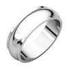 06.00 mm Half Round Edge Band in 14K White Gold ( Size 9 )