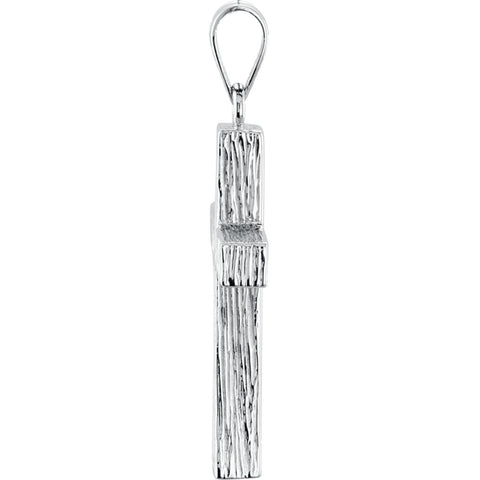 14k White Gold Cross Pendant