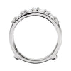 14k White Gold 1/2 CTW Diamond Ring Guard, Size 7
