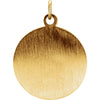 14k Yellow Gold 15mm Round St. Francis of Assisi Medal
