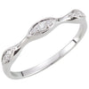 1/10 CTTW Stackable Diamond Ring in 14k White Gold (Size 6 )