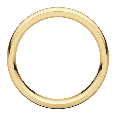 14k Yellow Gold 6mm Comfort Fit Edge Band , Size 9.5