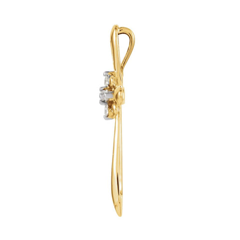 14k Yellow Gold Cross Pendant