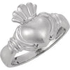Claddagh Ring in 14K White Gold (Size 6)