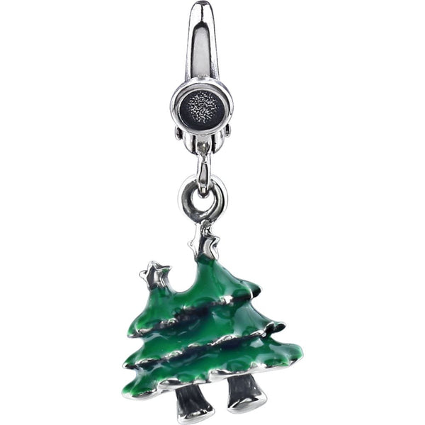 Sterling Silver Christmas Trees Charm