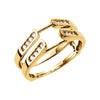 14K Yellow Gold 1/4 CTW Diamond Ring Guard (Size 6)
