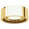 14k Yellow Gold 8mm Flat Comfort Fit Band, Size 8.5