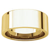 14k Yellow Gold 8mm Flat Comfort Fit Band, Size 14