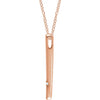 14k Rose Gold .015 CT Diamond Bar 16-18" Necklace