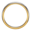 14K White & Yellow Gold 3.5mm Comfort-Fit Milgrain Band Size 8